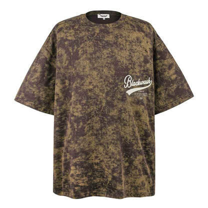 Tie-dye Letter Print Short-sleeve T-shirt For Men null