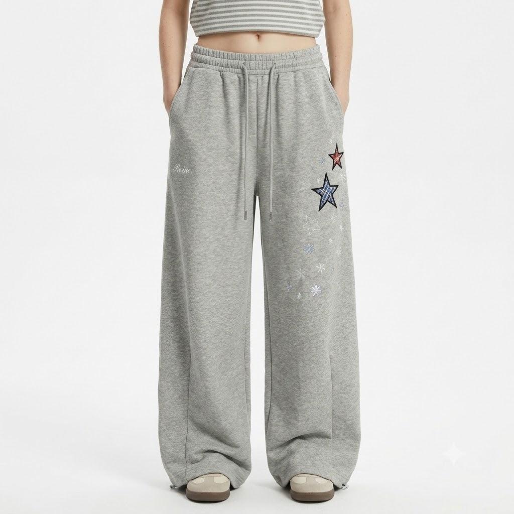 Five pointed star loose wide leg pants for women | MuddyStock Originals