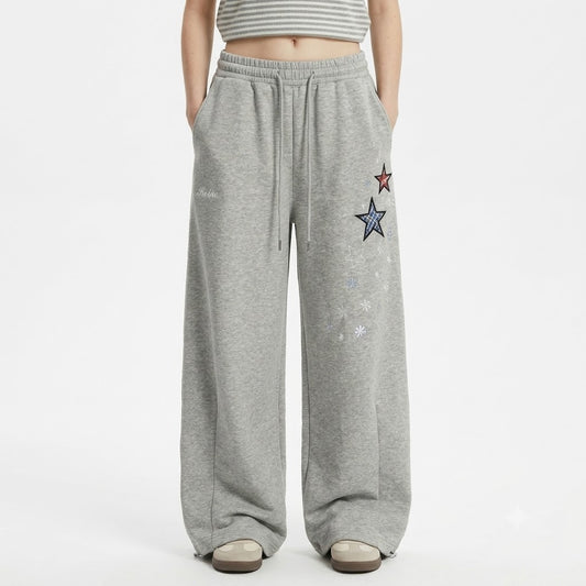 Five pointed star loose wide leg pants for women | MuddyStock Originals
