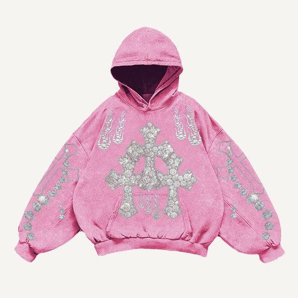 Gothic Hoodie For Women Pink