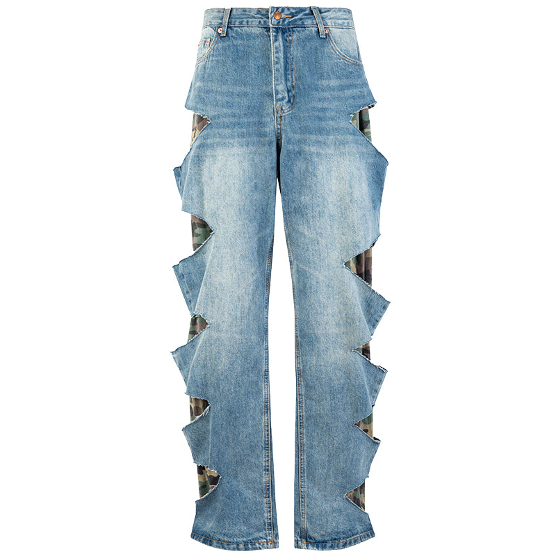 Wash The Old Tide Jeans For Men Washed blue