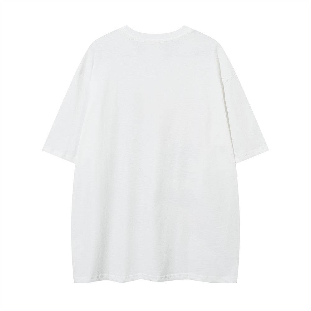 Short-sleeved Hand-painted Abstract Pattern T-shirt For Women MuddyStock