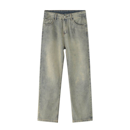 Men's Casual All-matching Loose Japanese Style Casual Trousers Mud Yellow MuddyStock