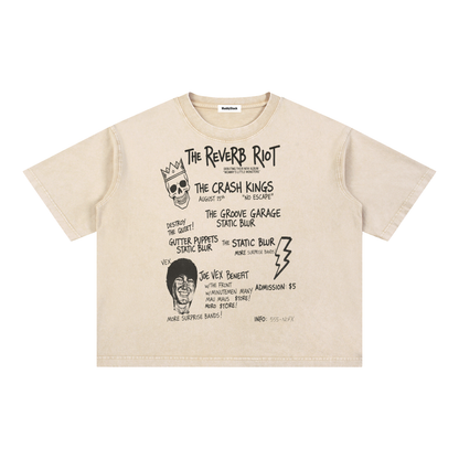 Mineral Wash Boxy Cotton T-Shirt For Men | MuddyStock Originals Light Apricot