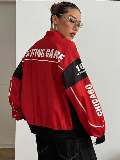Shoulder Bomber Jacket For Women MuddyStock