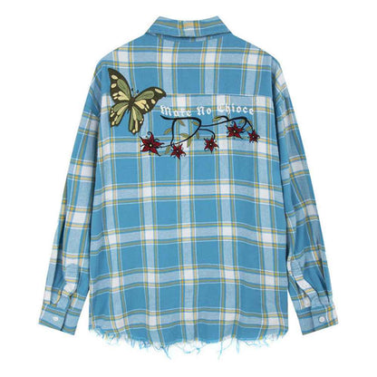 American Retro Plaid Shirt For Women MuddyStock