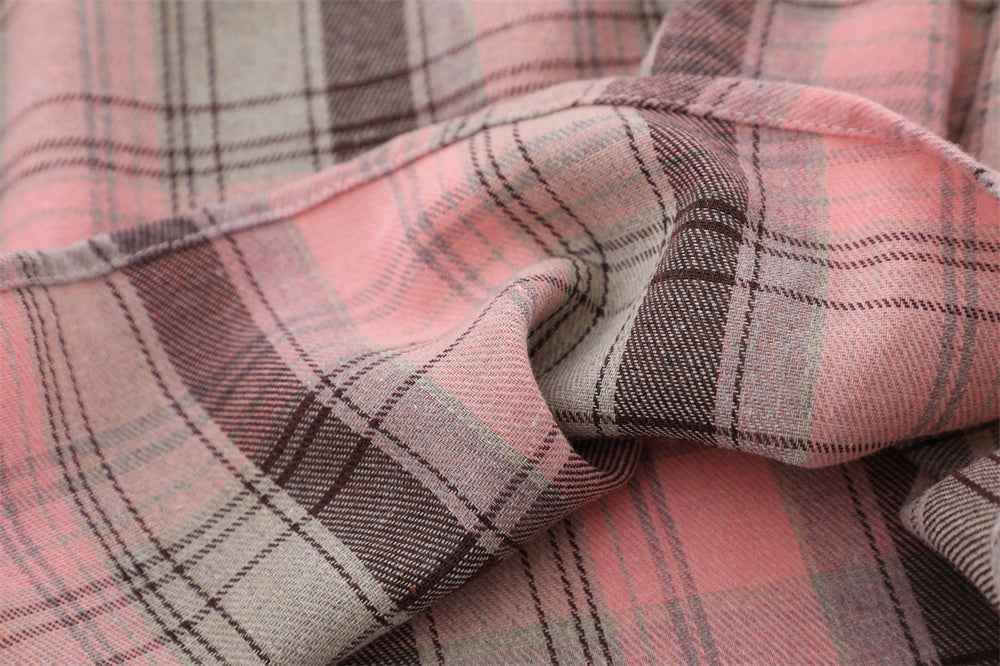Plaid Shirt With Printed Design For Women null