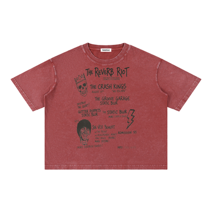 Mineral Wash Boxy Cotton T-Shirt For Men | MuddyStock Originals Red