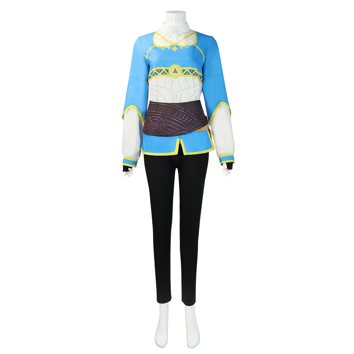 Princess Zelda Costume For Halloween - The Legend of Zelda Breath of the Wild Top + Pants + Hem + Waist circumference + Belt + Gloves