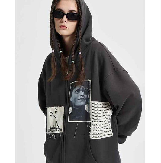 Hooded Zipper Cardigan Sweater For Women MuddyStock