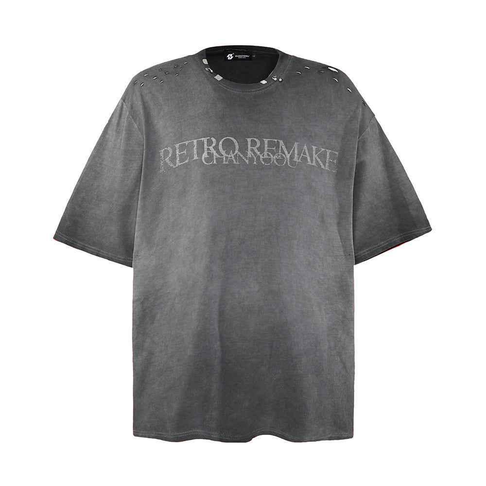Punk Old Dirty Short-sleeved T-shirt For Men null