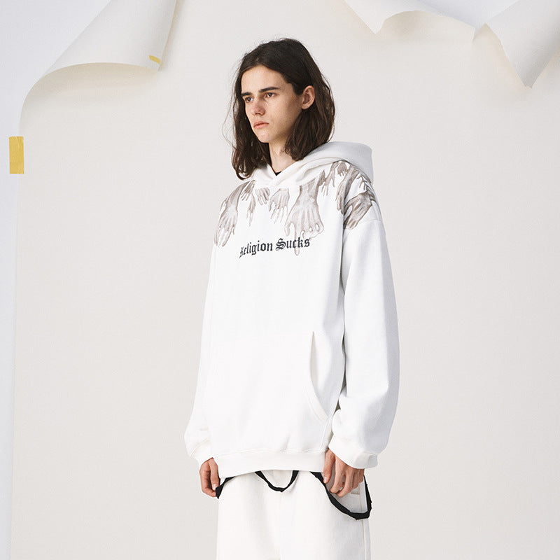 HOODIE ghost hand fleece hoodie MuddyStock