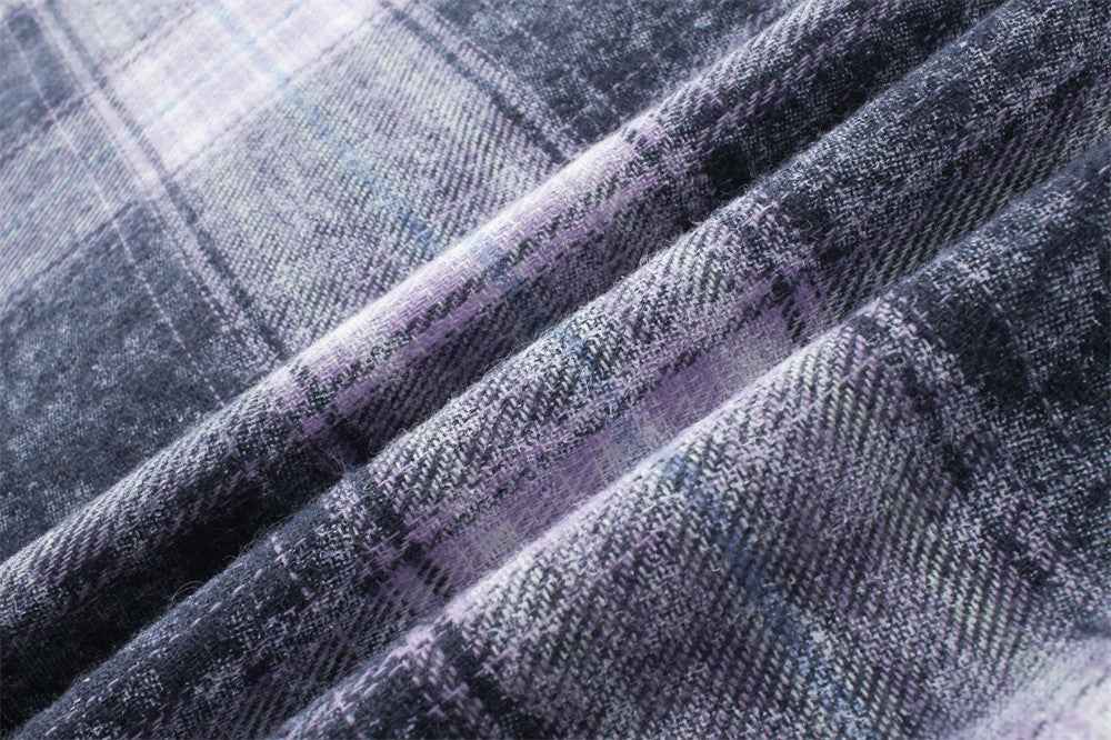 Plaid Long-sleeved Shirt For Women null