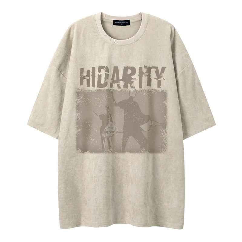 Abstract short sleeved letter figurine