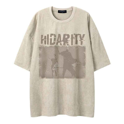 Abstract short sleeved letter figurine