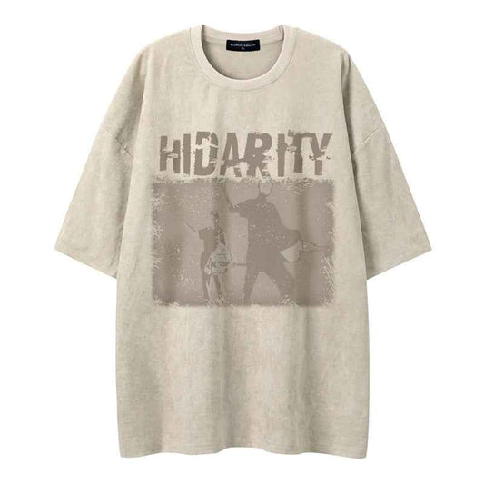 Abstract short sleeved letter figurine