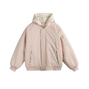 Two-piece Design Thick Warm Cotton Coat For Men And Women | MuddyStock Originals Pink