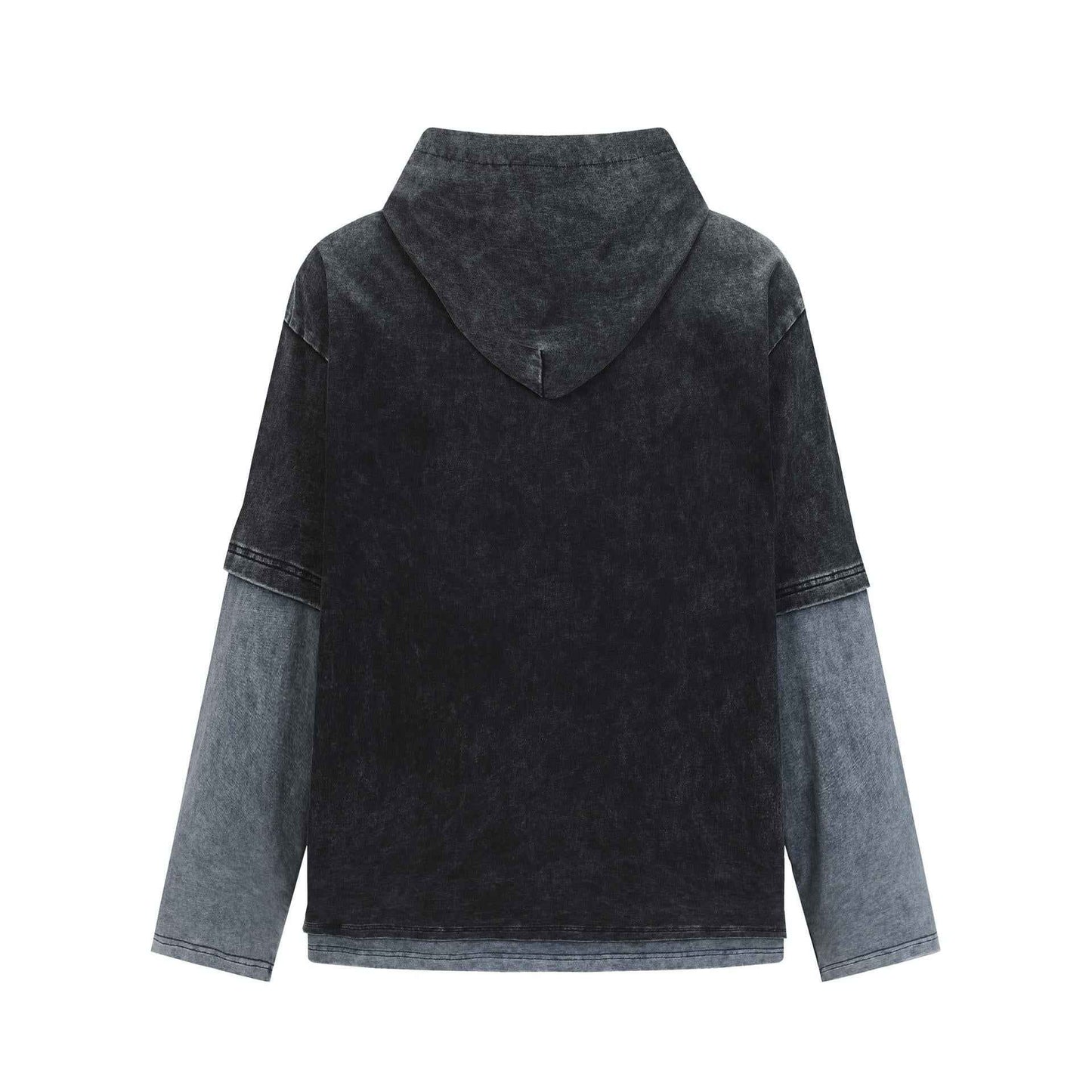 Retro embroidered letter color blocked hoodie for men | MuddyStock Originals MuddyStock