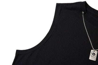 Gradient Ripped Necklace Vest For Men And Women MuddyStock