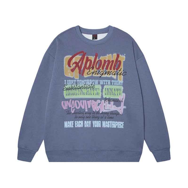 Letter Graffiti Crewneck Sweatshirt for Women | MuddyStock Originals