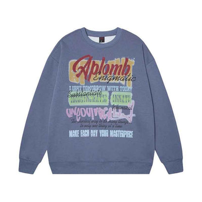 Letter Graffiti Crewneck Sweatshirt for Women | MuddyStock Originals