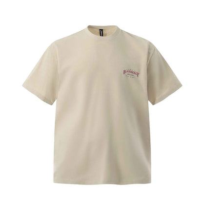 Men's Loose Leisure All-matching T-shirt Apricot