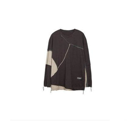 Contrasting color long-sleeve hooded sweatshirt For Men MuddyStock