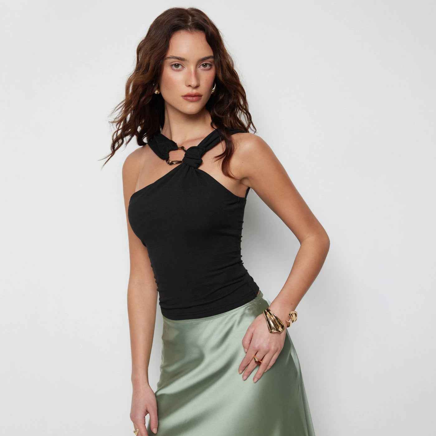 Halter-neck Off-shoulder Top For Women