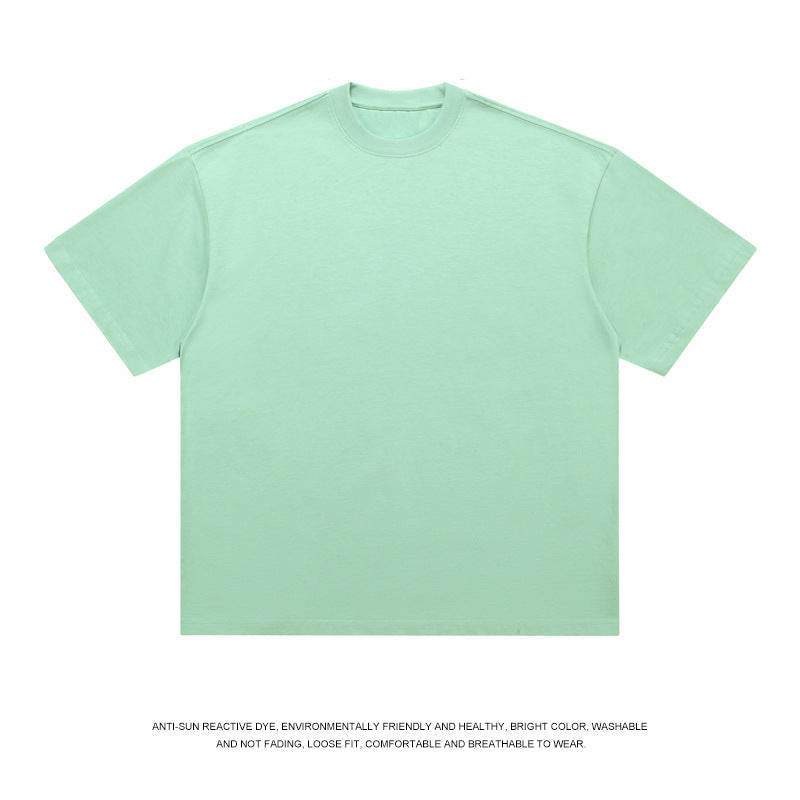 T-shirt Men's Loose Solid Color Bottoming Shirt Green MuddyStock