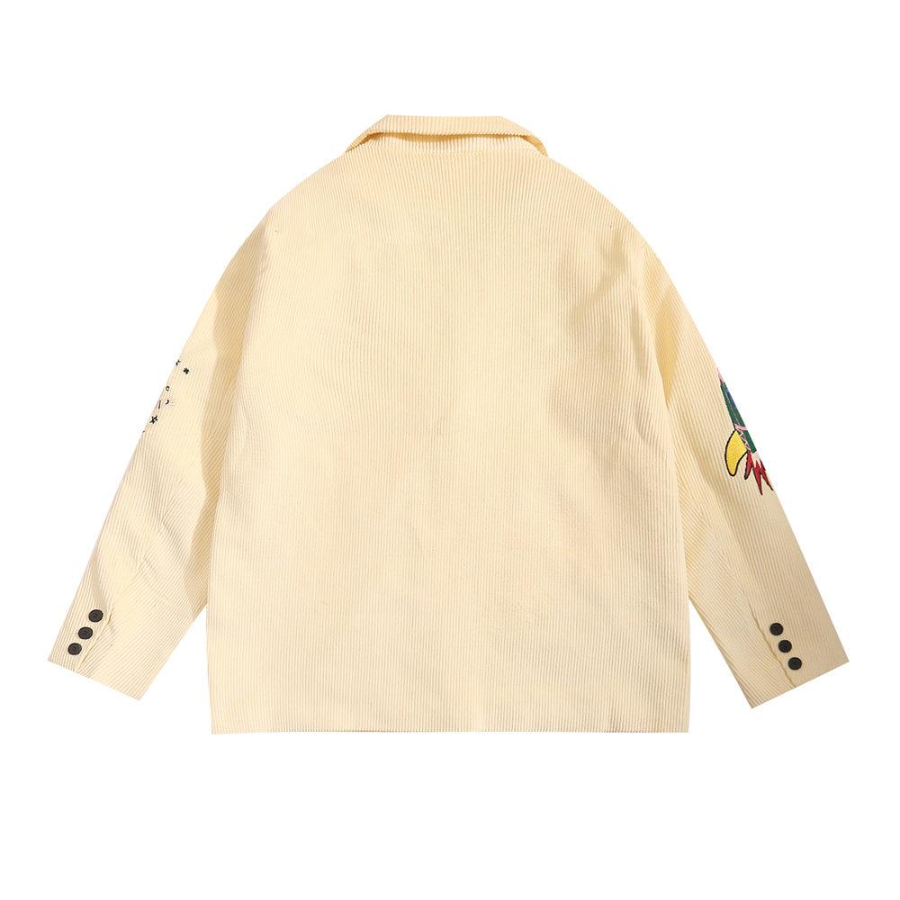 Corduroy Baggy Coat Cartoon Embroidered For Women All Products