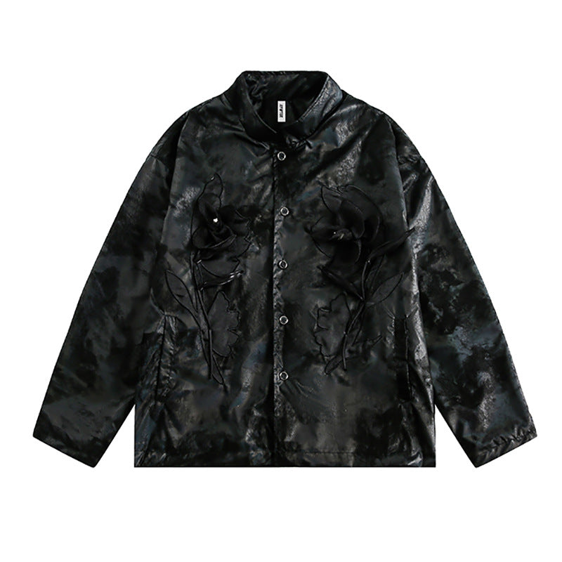 Night Shadow Pattern Jacket For Men And Women Black All Products