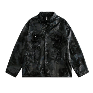 Night Shadow Pattern Jacket For Men And Women Black All Products