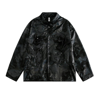 Night Shadow Pattern Jacket For Men And Women Black All Products