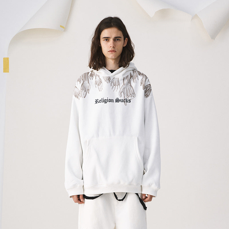 HOODIE ghost hand fleece hoodie MuddyStock