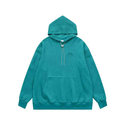 Men's Clothing Texture Knitted Embroidered Hoodie Mosaic Blue MuddyStock