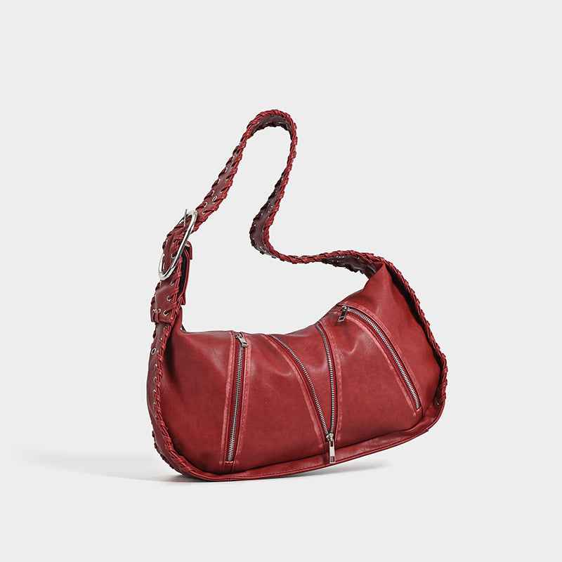 Vintage Weave New Niche Design Large Capacity Commuter Shoulder Bag MuddyStock