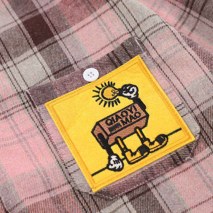Plaid Shirt With Printed Design For Women null