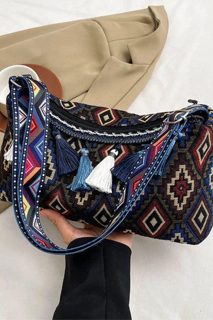 Tassel Adjustable Strap Shoulder Bag For Women