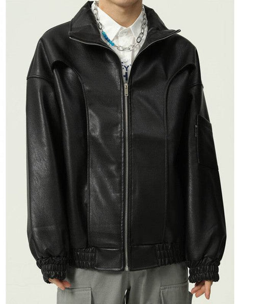 Winter Loose Leather Jacket For Men MuddyStock