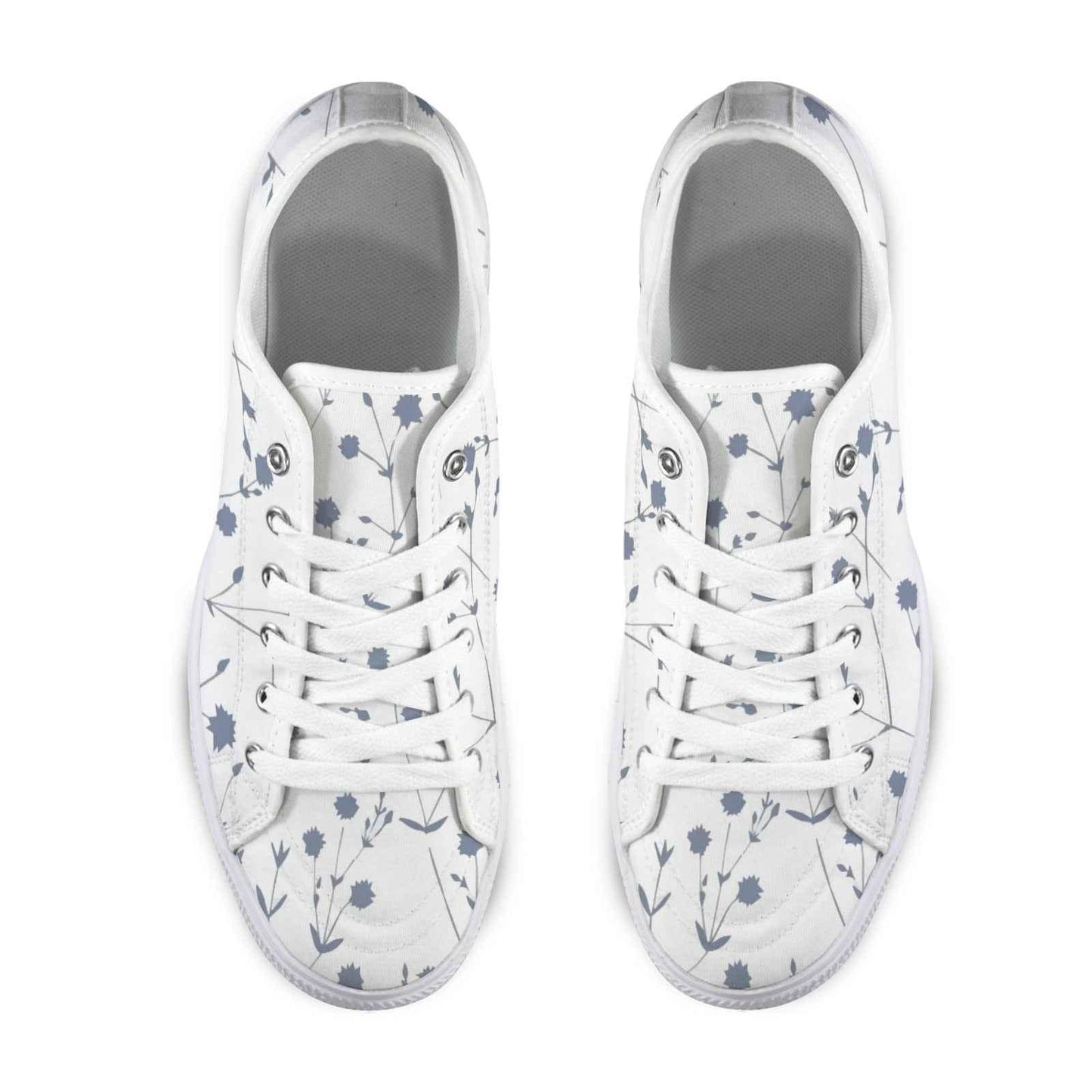 Seattle Low Top Women's Flower Design Shoes