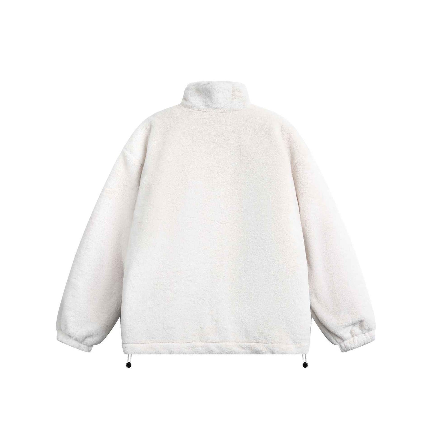 Hand-painted Cartoon Lamb Fleece Stand-up Collar Cotton Coat For Women | MuddyStock Originals