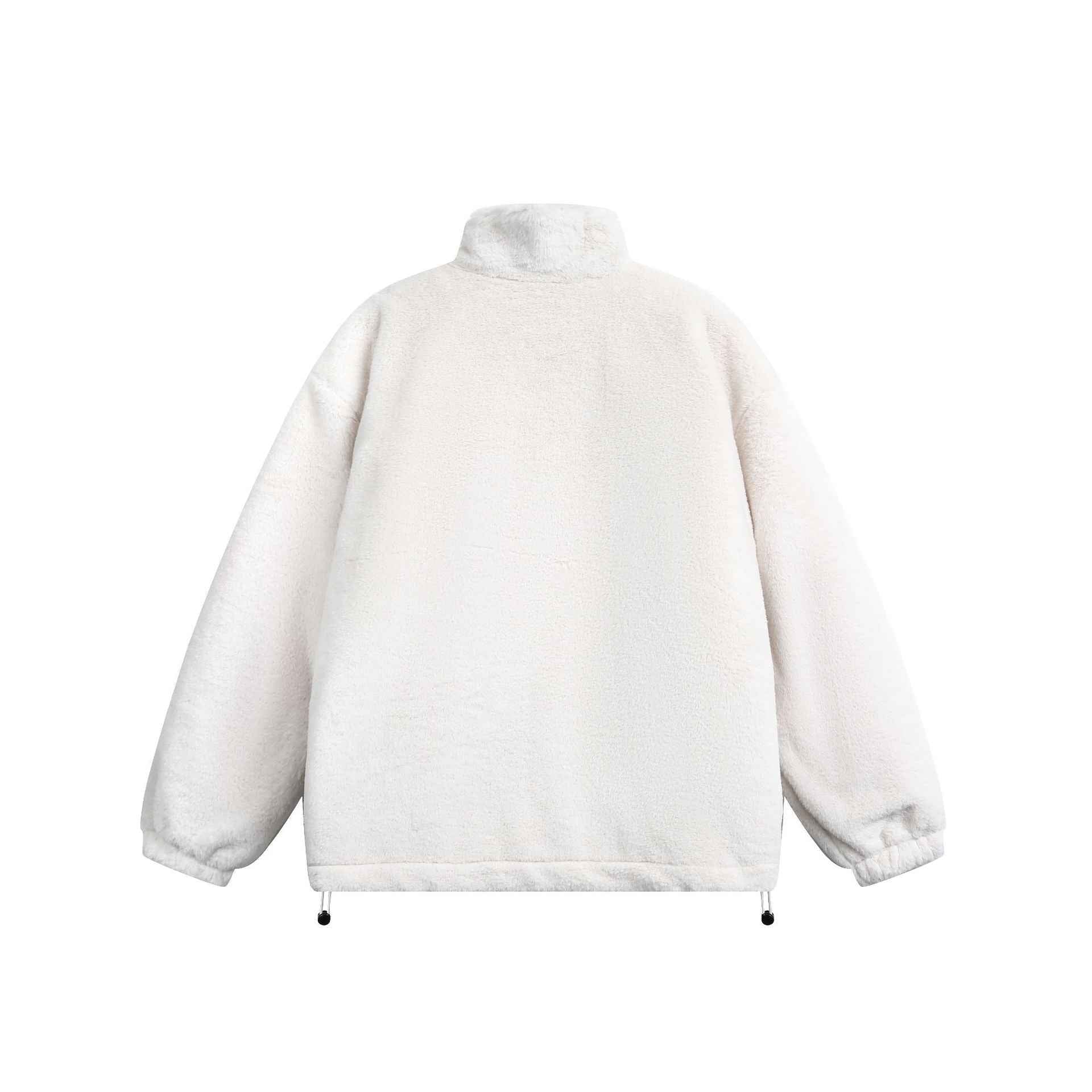 Hand-painted Cartoon Lamb Fleece Stand-up Collar Cotton Coat For Women | MuddyStock Originals