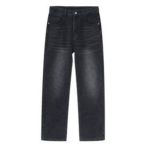 Men's Casual All-matching Loose Japanese Style Casual Trousers Black And Gray