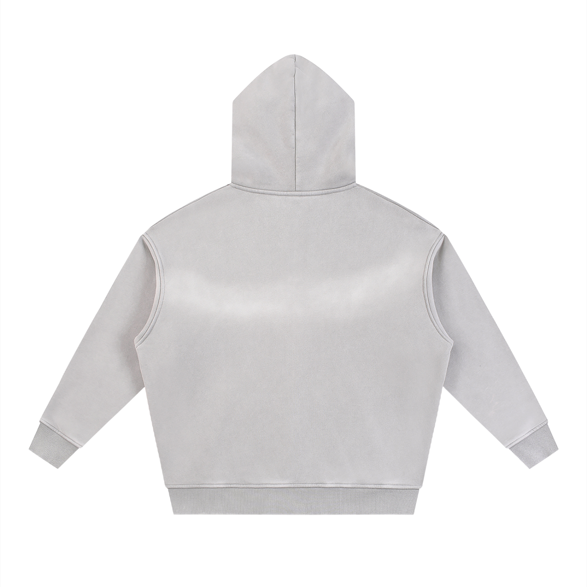Sunfade Two-way Zipper Boxy Fleece Hoodie For Men | MuddyStock Originals