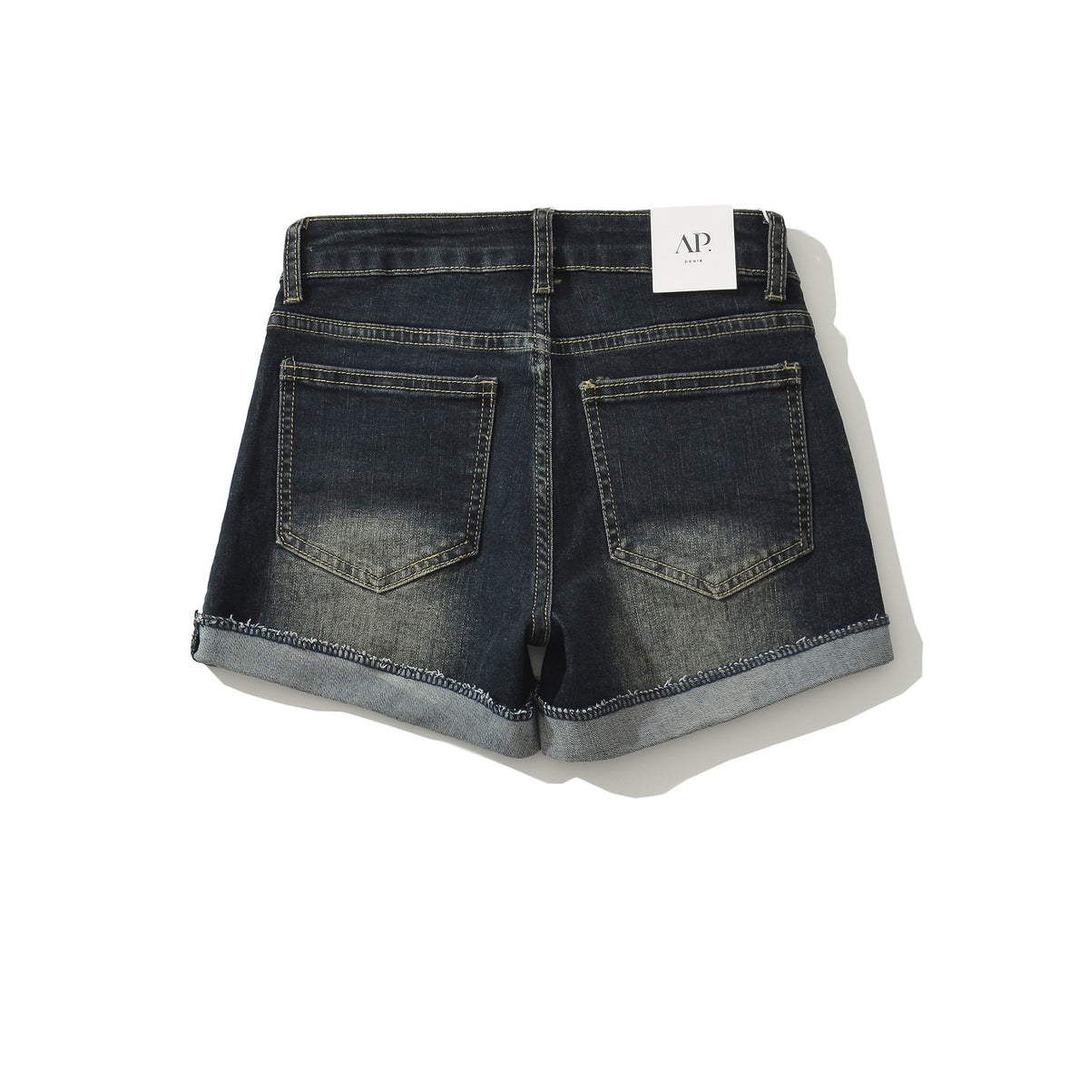 Denim Shorts for Women High Waist Sexy Cuffed Straight Leg A-Line Hot Pants