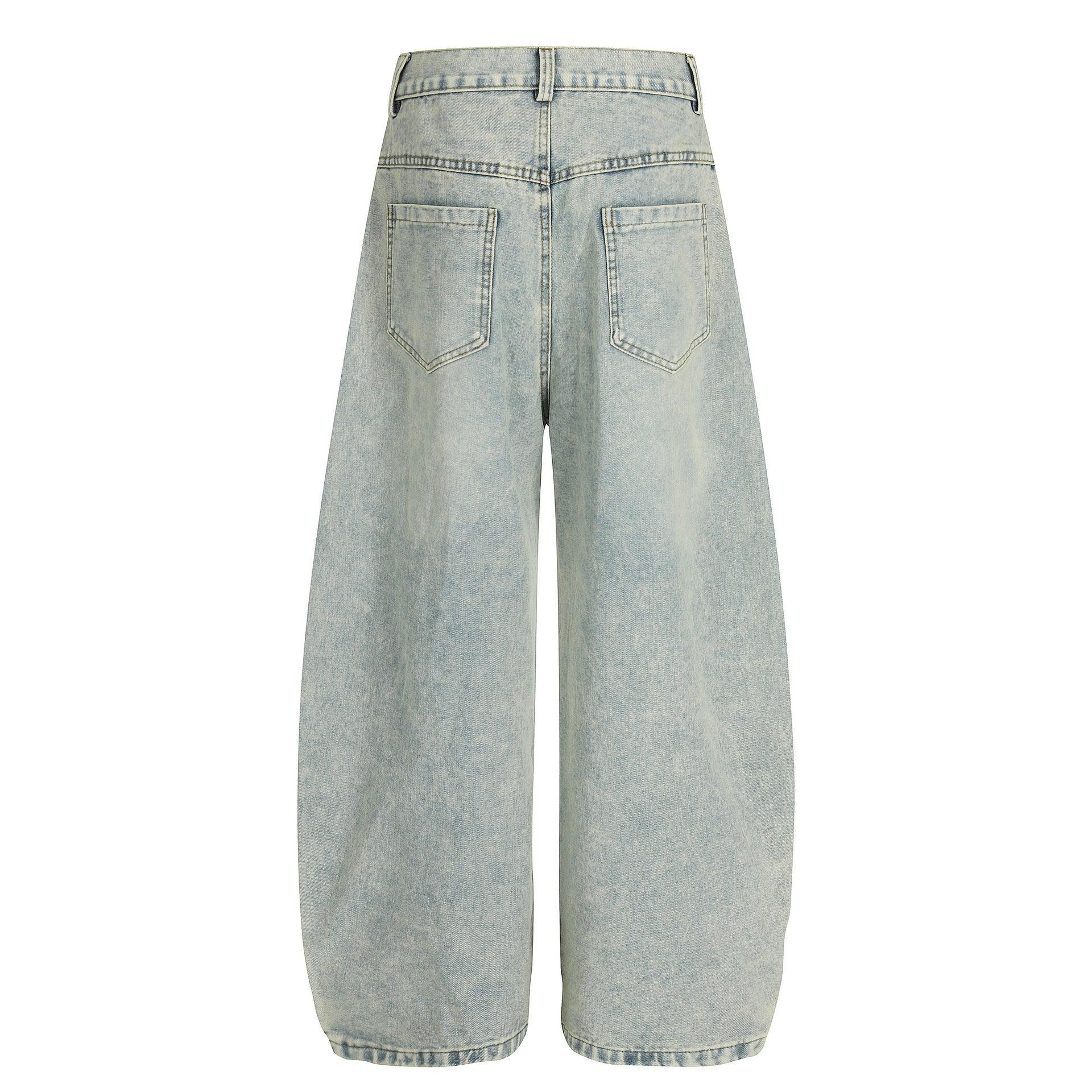 Casual Letter Print Straight Cut Jeans For Women | MuddyStock Originals