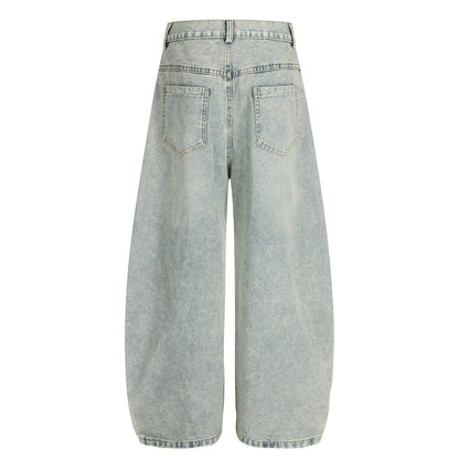 Casual Letter Print Straight Cut Jeans For Women | MuddyStock Originals