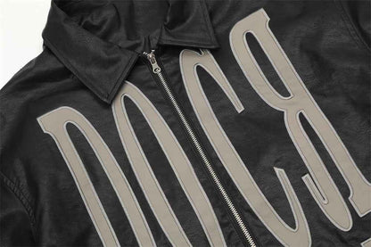 Men's Punk PU Leather Motorcycle Jacket MuddyStock