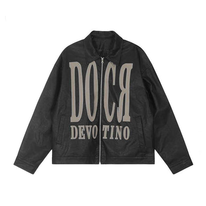 Men's Punk PU Leather Motorcycle Jacket MuddyStock