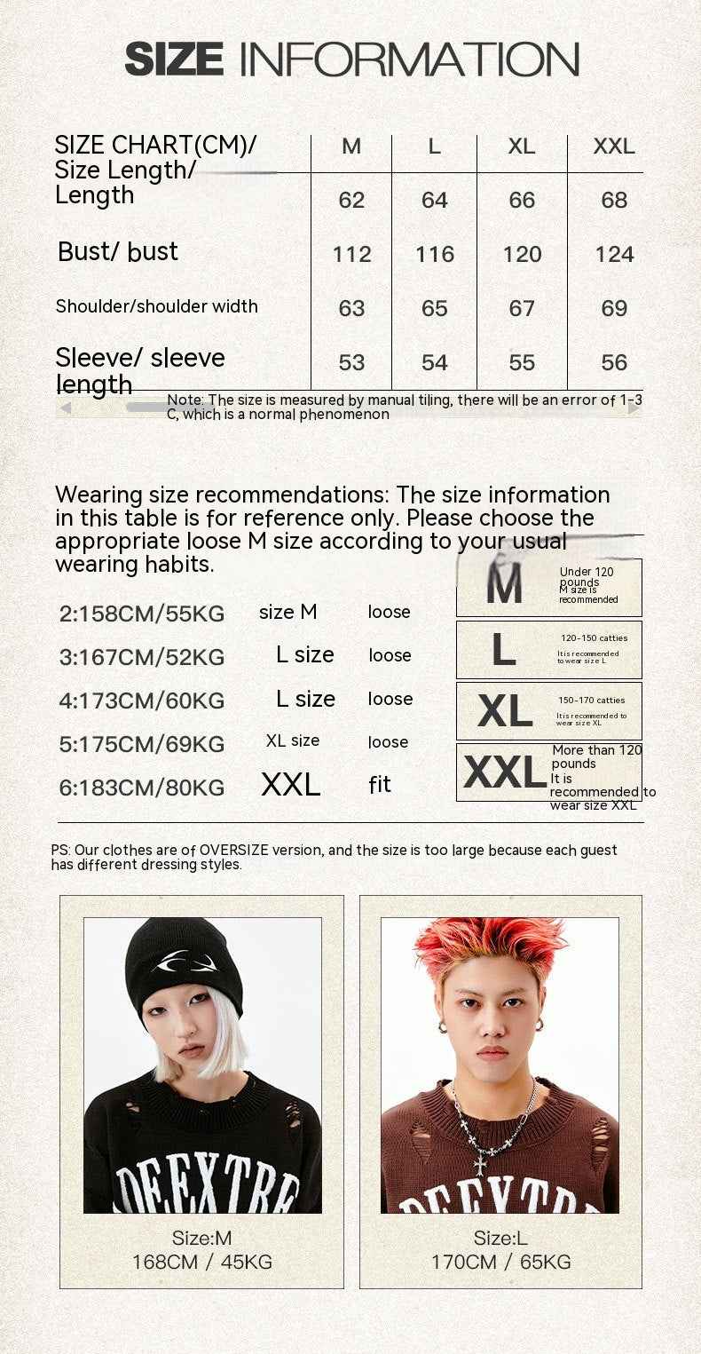 Letter Idle Style Wormhole Damaged Knitted Sweater For Men And Women MuddyStock